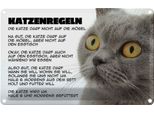 Vianmo Insegna Di Latta 20X30 Cm Katzenregeln Katze Darf Nicht