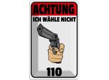 Vianmo Insegna Di Latta 30X20 Cm Achtung Ich WäHle Nicht 110