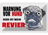 Vianmo Insegna Di Latta 20X30 Cm Warnung Hund Hier Mein Revier
