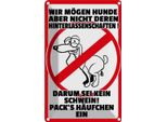 Vianmo Insegna Di Latta 18X12 Cm Wir MöGen Keine HundehäUfchen