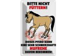 Vianmo Insegna Di Latta 30X20 Cm Pferd Bitte Nicht FüTtern Hufrehe