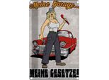 Vianmo Insegna Di Latta 18X12 Cm Pinup Meine Garage Meine Gesetze