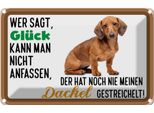 Vianmo Insegna Di Latta 20X30 Cm Wer Sagt GlüCk Dackel Hund