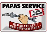 Vianmo Insegna Di Latta 20X30 Cm Papas Service Ohne Rechnung