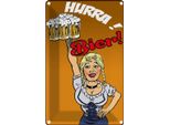 Vianmo Insegna Di Latta 18X12 Cm Pinup Alkohol Hurra! Bier