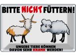 Vianmo Insegna Di Latta 12X18 Cm Bitte Nicht FüTtern Tiere Krank
