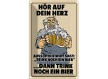 Vianmo Insegna Di Latta 30X20 Cm Alkohol HöR Auf Dein Herz Trink Bier