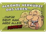 Vianmo Insegna Di Latta 20X30 Cm Alkohol VerküRzt Das Leben DafüR