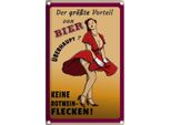 Vianmo Insegna Di Latta 18X12 Cm Pinup Vorteil Bier Keine Rotweinflecken