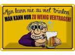 Vianmo Insegna Di Latta 20X30 Cm Alkohol Man Kann Nie Zuviel Trinken