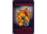 Vianmo Insegna Di Latta 18X12 Cm Feuerwehr Wenn Job Einfach WäRe