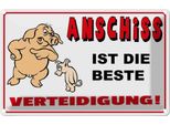 Vianmo Insegna Di Latta 20X30 Cm Anschiss Ist Beste Verteidigung
