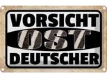 Vianmo Insegna Di Latta 12X18 Cm Vorsicht Ost Deutscher
