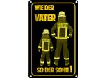 Vianmo Insegna Di Latta 30X20 Cm Feuerwehr Wie Vater So Der Sohn
