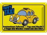 Vianmo Insegna Di Latta 20X30 Cm Papa`S Taxi Kostenlose Fahrten
