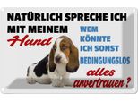 Vianmo Insegna Di Latta 20X30 Cm NatüRlich Spreche Ich Mit Hund