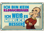 Vianmo Insegna Di Latta 20X30 Cm Bin Kein Klugscheisser Ich Weß