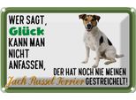 Vianmo Insegna Di Latta 20X30 Cm GlüCk Jack Russel Terrier Hund