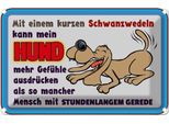 Vianmo Insegna Di Latta 20X30 Cm Mit Kurzem Schwanzwedeln Hund