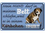 Vianmo Insegna Di Latta 20X30 Cm Mein Hund Darf Im Bett Schlafen