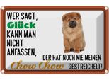 Vianmo Insegna Di Latta 20X30 Cm GlüCk Nicht Anfassen Chow Chow