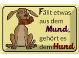 Vianmo Insegna Di Latta 20X30 Cm FäLlt Aus Mund GehöRt Dem Hund