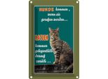 Vianmo Insegna Di Latta 30X20 Cm Hunde Kommen Wenn Katzen Kommen