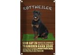 Vianmo Insegna Di Latta 30X20 Cm Rottweiler Hund Ungern Allein