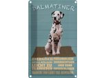 Vianmo Insegna Di Latta 18X12 Cm Dalmatiner Hund Energisch Aktiv