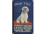 Vianmo Insegna Di Latta 30X20 Cm Shih Tzu Hund Lively Loyal