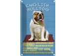 Vianmo Insegna Di Latta 30X20 Cm English Bulldog Hund Friendly