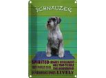 Vianmo Insegna Di Latta 30X20 Cm Schnauzer Hund Highly Inelligent