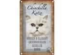 Vianmo Insegna Di Latta 18X12 Cm Chinchilla Katze HüBsch Elegant