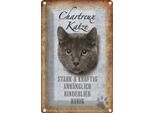 Vianmo Insegna Di Latta 30X20 Cm Chartreux Katze Stark