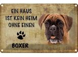 Vianmo Insegna Di Latta 20X30 Cm Boxer Hund Ohne Kein Heim