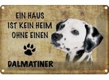 Vianmo Insegna Di Latta 20X30 Cm Dalmatiner Hund Ohne Kein Heim