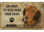 Vianmo Insegna Di Latta 20X30 Cm Dackel Hund Ohne Kein Heim