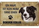 Vianmo Insegna Di Latta 20X30 Cm Border Collie Hund