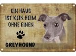 Vianmo Insegna Di Latta 20X30 Cm Greyhound Hund Ohne Kein Heim