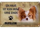 Vianmo Insegna Di Latta 20X30 Cm Papillon Hund Ohne Kein Heim