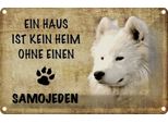 Vianmo Insegna Di Latta 20X30 Cm Samojeden Hund Ohne Kein Heim