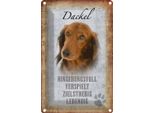 Vianmo Insegna Di Latta 30X20 Cm Dackel Hund Lebendig