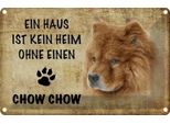 Vianmo Insegna Di Latta 20X30 Cm Chow Chow Hund