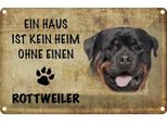 Vianmo Insegna Di Latta 20X30 Cm Rottweiler Hund Ohne Kein Heim