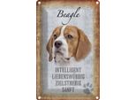 Vianmo Insegna Di Latta 18X12 Cm Beagle Hund