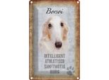 Vianmo Insegna Di Latta 30X20 Cm Borsoi Hund Athletisch