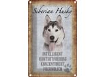 Vianmo Insegna Di Latta 18X12 Cm Siberian Husky Hund