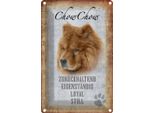 Vianmo Insegna Di Latta 30X20 Cm Chow Chow Hund Loyal