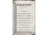 Vianmo Insegna Di Latta 30X20 Cm Toiletten Regeln Haus