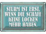 Vianmo Insegna Di Latta 20X30 Cm Sturm Wenn Schafe Keine Locken